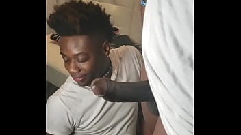 African American submissive with collar gets face fucked for Supahead21's exclusive viewers only